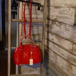 Imitation Louis Vuitton NEW Red Leather Patton